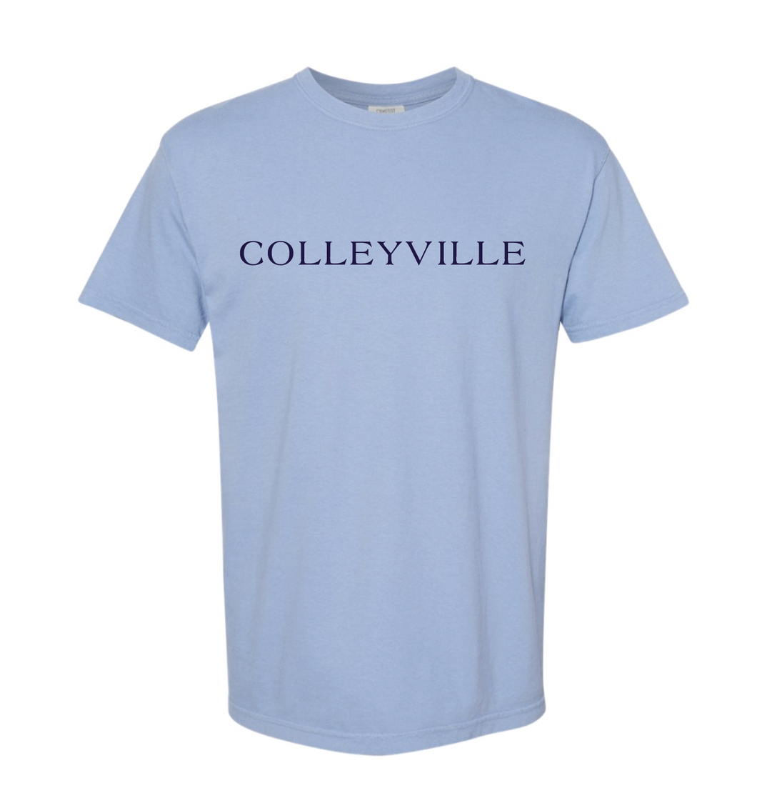 Colleyside SS Tee in Washed Lt Denim