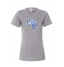 Load image into Gallery viewer, Hearts on Fire SS Tee by Bella+Canvas in Grey Htr