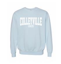 Load image into Gallery viewer, Colts Come Up Crew Sweatshirt by Comfort Colors in Chambray