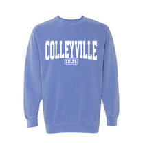 Load image into Gallery viewer, Colts Come Up Crew Sweatshirt by Comfort Colors in Washed Blue