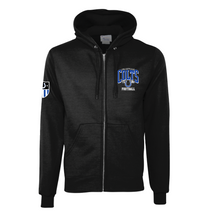 Load image into Gallery viewer, CMS Football Full-Zip Hoodie by Champion in Black