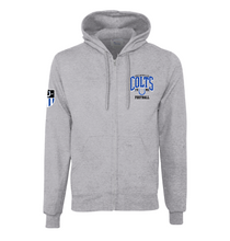 Load image into Gallery viewer, CMS Football Full-Zip Hoodie by Champion in Grey Htr