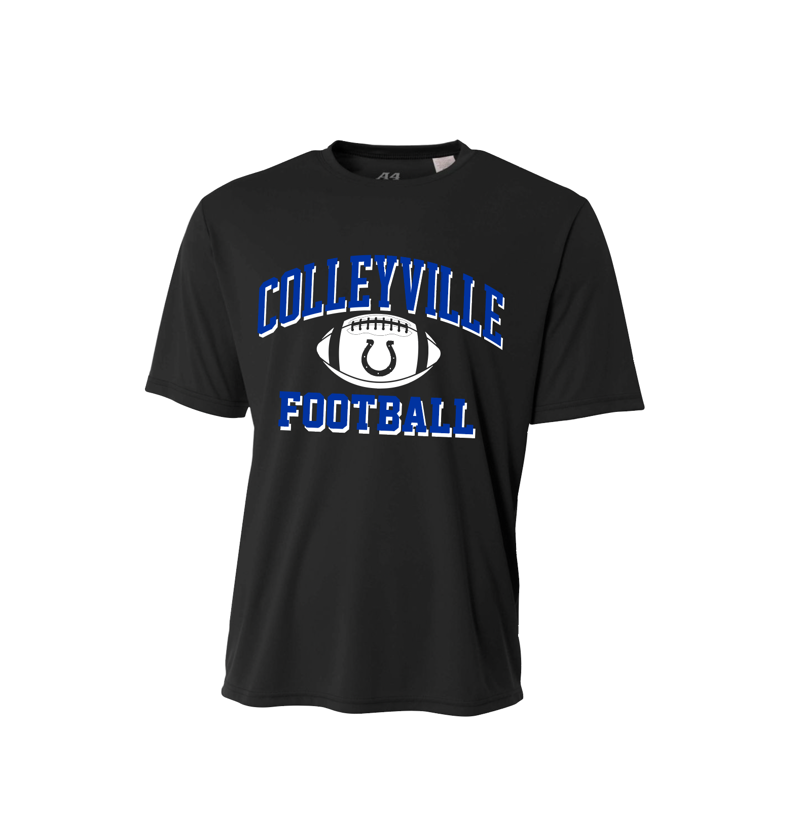 CMS Football Team SS Performance DriFit Tee In Black Colleyville Colts cms-football-team-ss-performance-drifit-tee-in-black-colleyville-colts