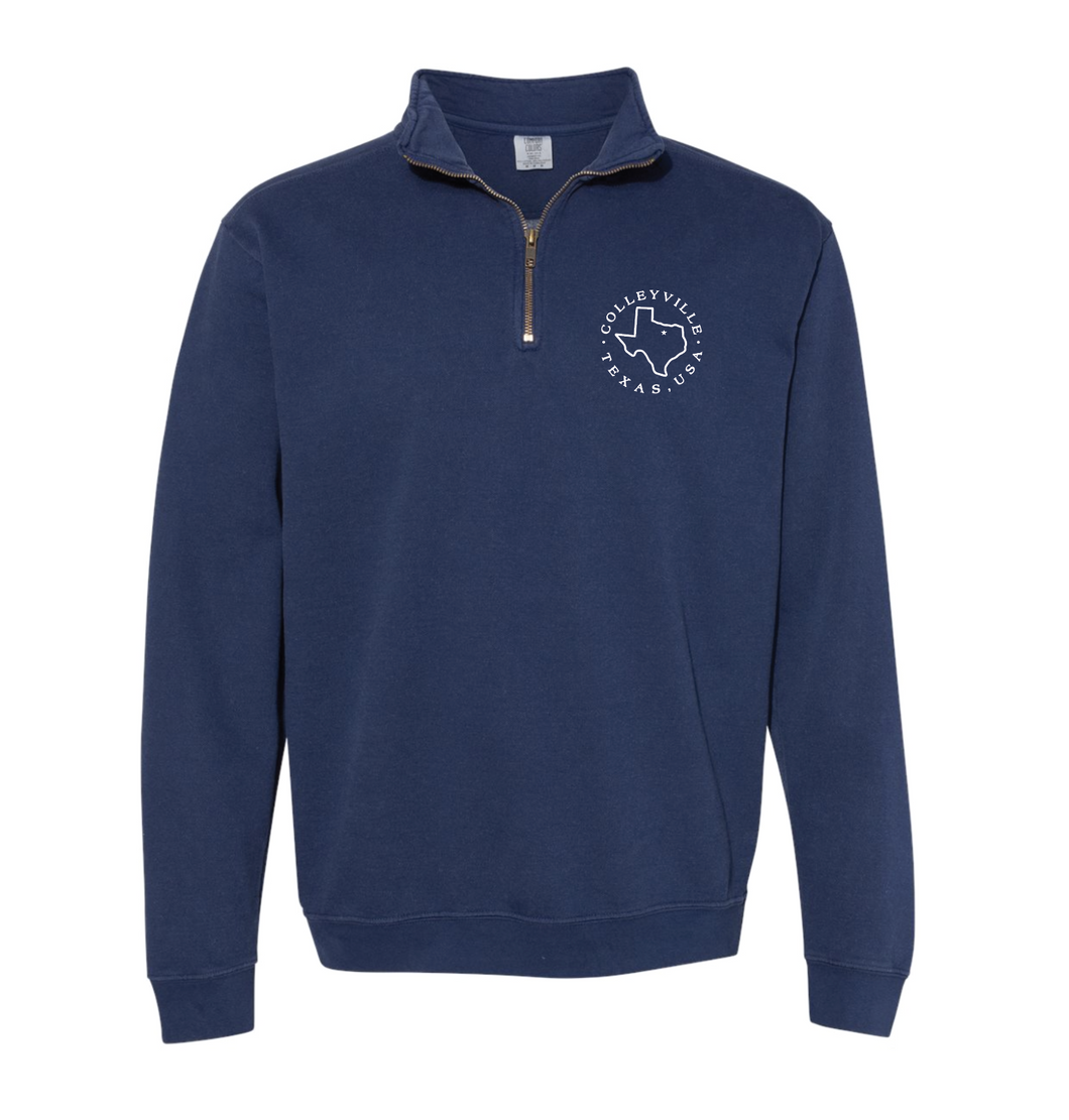 Colleyside 1/4-Zip Pullover by Comfort Colors in Navy