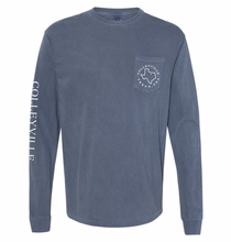 Load image into Gallery viewer, Colleyside LS Pocket Tee in Denim Fade
