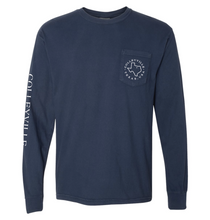 Load image into Gallery viewer, Colleyside LS Pocket Tee in Navy