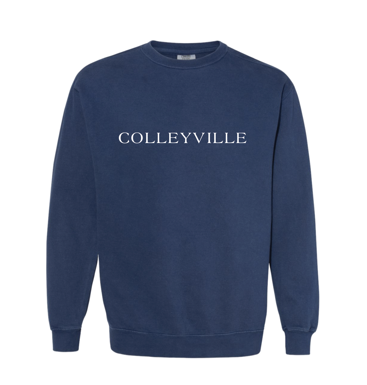 RILY College Logo Crew Neck Sweat 今市隆二 Colleyside Crew Sweatshirt by Comfort Colors in Navy – Colleyville