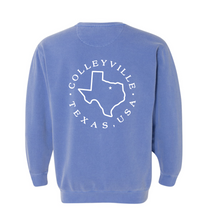 Load image into Gallery viewer, Colleyside Crew Sweatshirt by Comfort Colors in Washed Blue