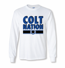 Load image into Gallery viewer, Colt Nation LS Tee in White