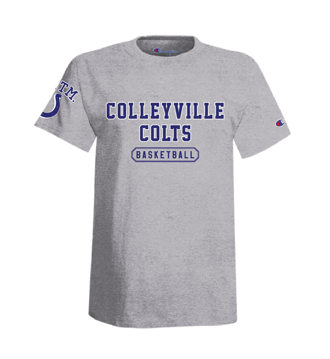 Colt Basketball SS Tee by Champion in Grey Htr