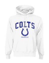 Load image into Gallery viewer, COLTS Stand Up Pullover Hoodie by Champion in White
