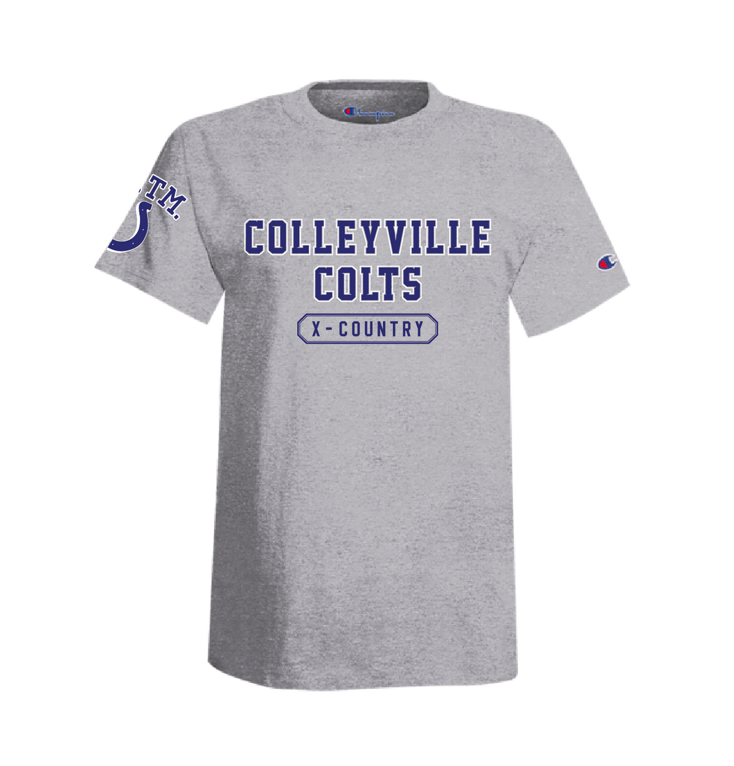 Colt X-Country SS Tee by Champion in Grey Htr