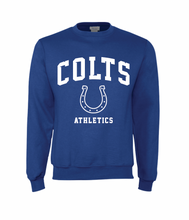 Load image into Gallery viewer, CMS Athletics Crewneck Sweatshirt by Champion in Royal
