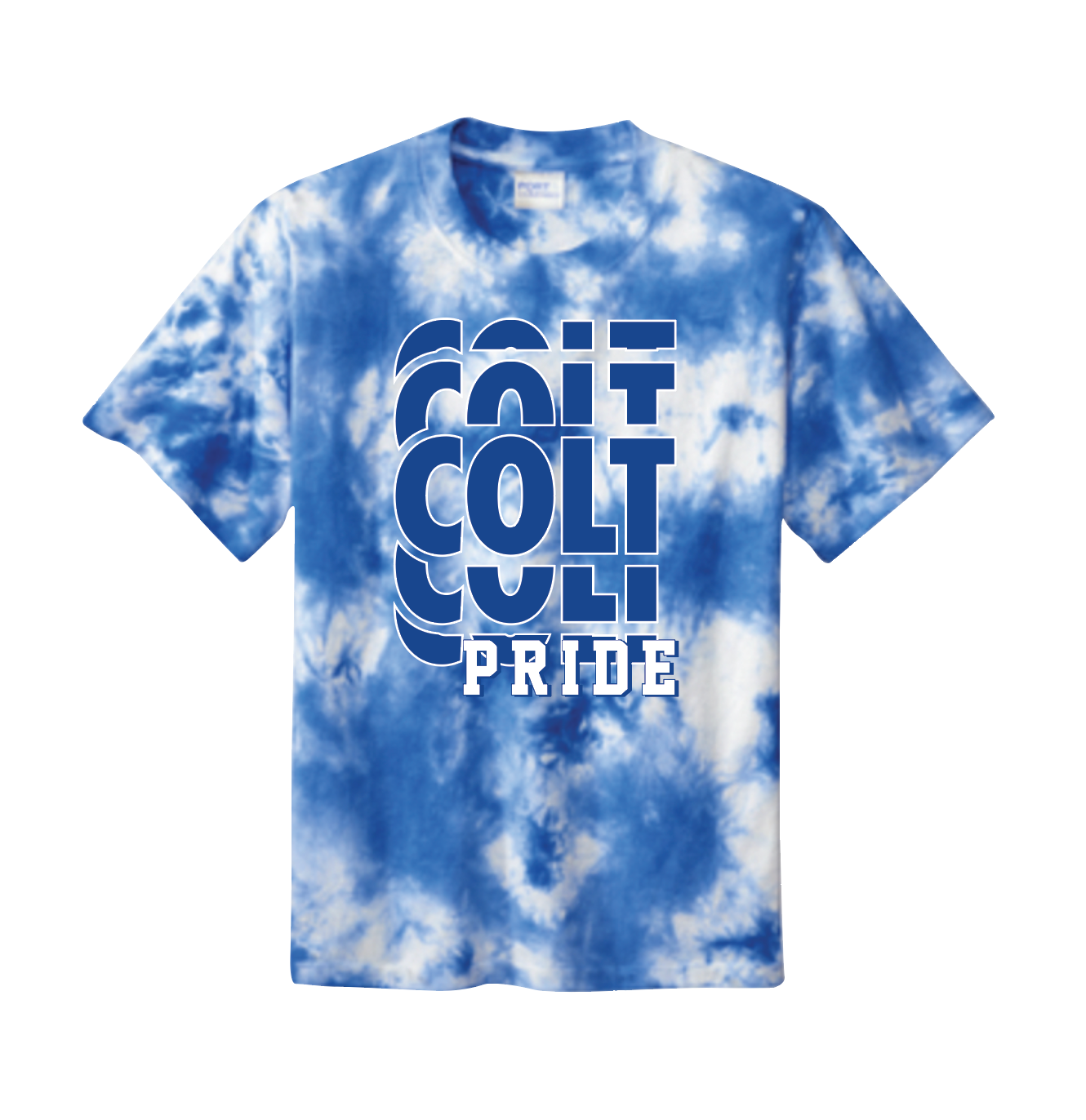 Got Pride? Tie Dye SS Tee in Blue Crystal – Colleyville Colts