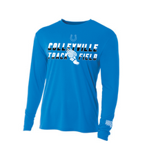 Load image into Gallery viewer, Unisex 2023 Track &amp; Field Team - LS Performance Dri Fit Tee in Blue
