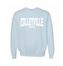 Load image into Gallery viewer, Colts Come Up Crew Sweatshirt by Comfort Colors in Chambray
