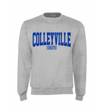 Load image into Gallery viewer, Colts Come Up Crewneck Sweatshirt by Champion in Grey Htr
