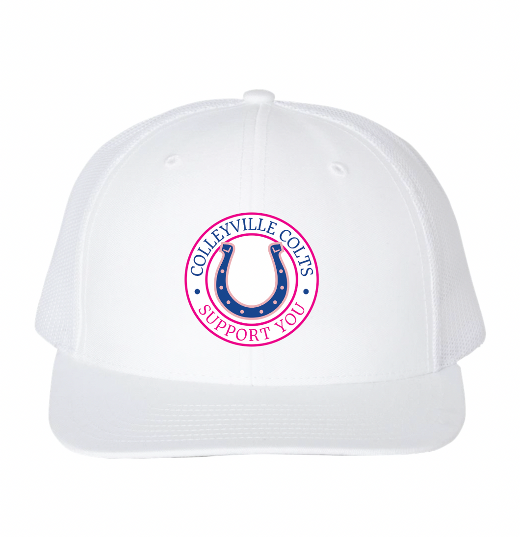 Colts Support BCA Trucker Hat in White/White