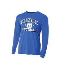 Load image into Gallery viewer, CMS Football LS Performance DriFit Tee in Blue
