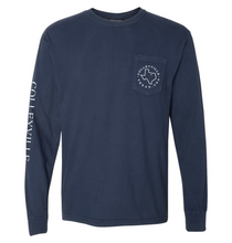 Load image into Gallery viewer, Colleyside LS Pocket Tee in Navy
