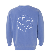 Load image into Gallery viewer, Colleyside Crew Sweatshirt by Comfort Colors in Washed Blue
