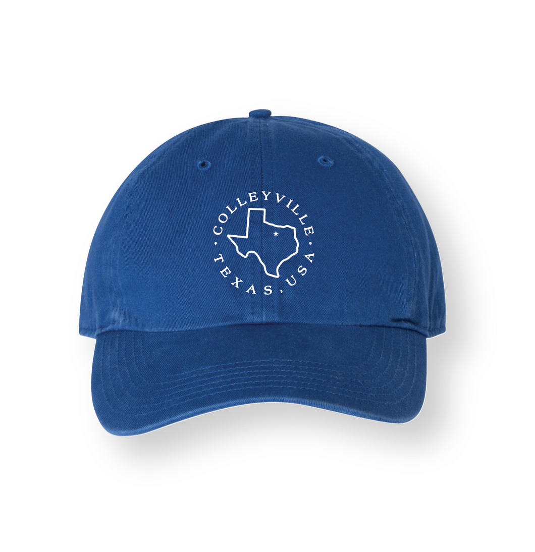 Colleyville Circle Dad Hat in Blue