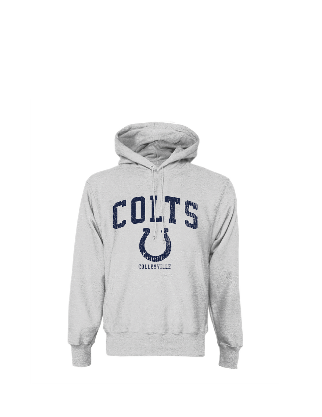COLTS Stand Up Pullover Hoodie by Champion in Grey Htr