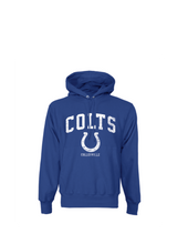 Load image into Gallery viewer, Youth - COLTS Stand Up Pullover Hoodie by Champion in Blue
