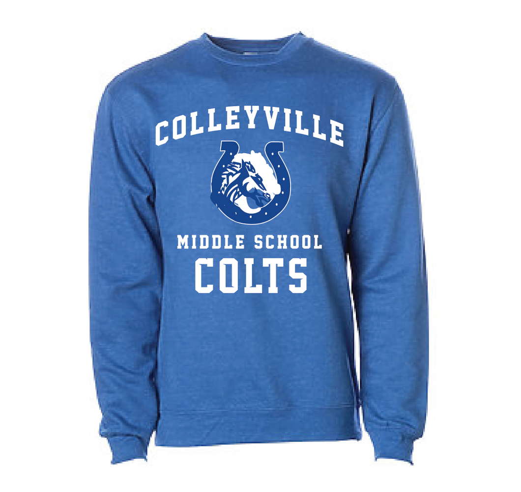 Home Team Crewneck Sweatshirt in Blue Htr – Colleyville Colts Home Team Crewneck Sweatshirt in Blue Htr – Colleyville Colts